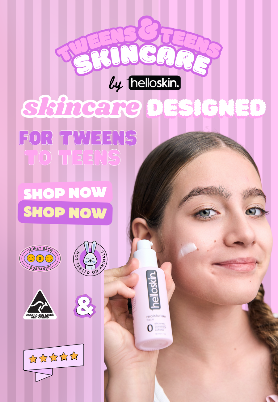 Tweens & Teens Clear Skin Squad Kit (Boys & Girls) + Free Makeup Remover Puffs & Free Silk Glove - Helloskin.com.au